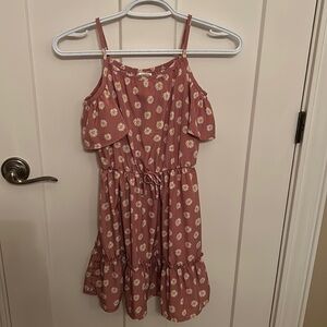Jenna & Jessie pink floral sundress, size 10 kids